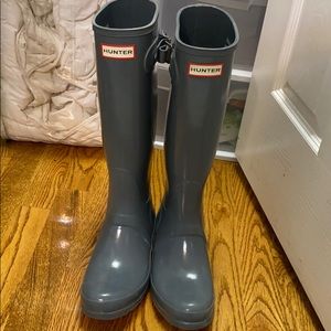 Hunter rain boots grey